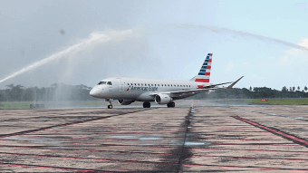 The first flight that directly connects the United States with Samaná has begun to operate