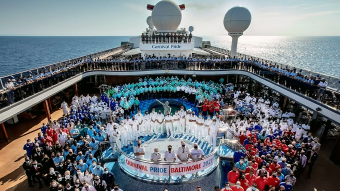 Carnival Pride sets sail on first cruise from Port Of Baltimore to The Bahamas
