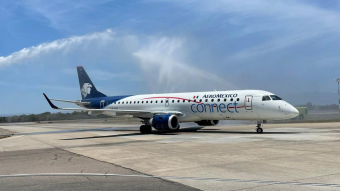 Aeroméxico made its inaugural flight to Puerto Vallarta from the Felipe Ángeles International Airport