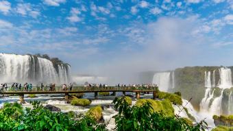 Be amazed by the impressive Iguaçu Falls in southern Brazil