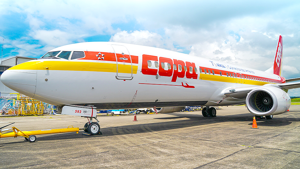 Copa Airlines celebrated its 75th anniversary with a plane with commemorative aesthetics